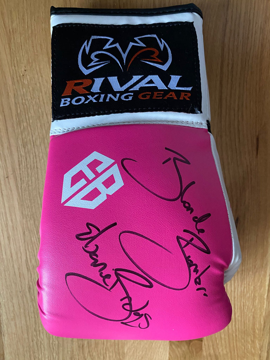 Autographed boxing glove